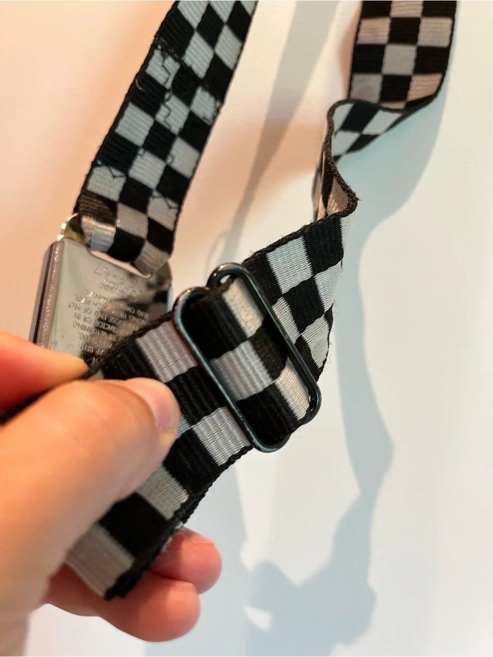 Vintage Unisex Checkerboard Chevy “Seatbelt” Adjustable Belt